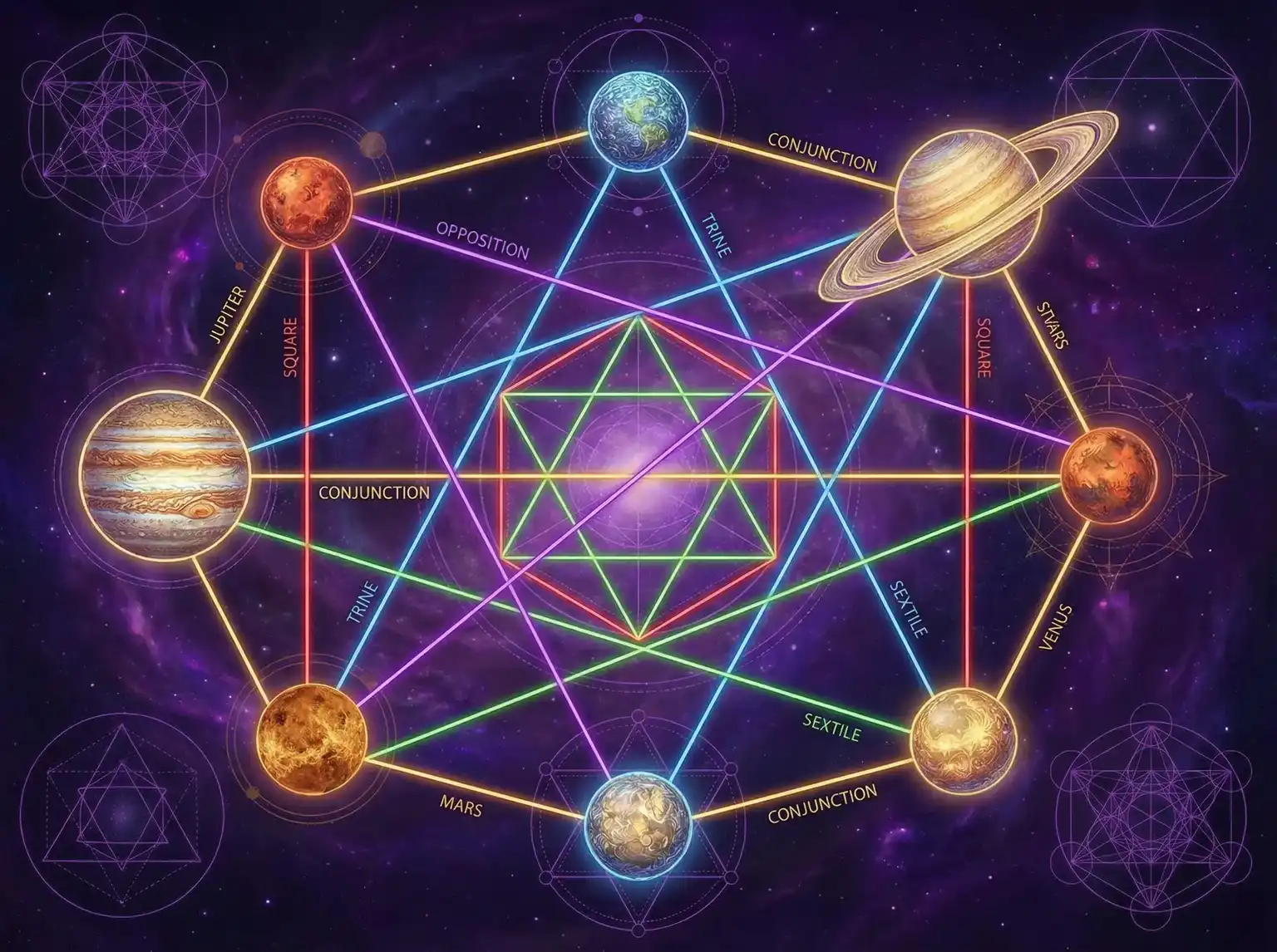 行星相位解读 - 我年轻漂亮的继坶2 | 占星学进阶